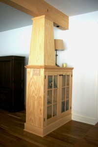 Custom - post and cabinet
