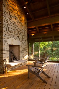 fireplace - F porch